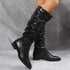 Long Boots White Cowboy Boots Women Pointed Toe Shoes - ROUTINE FASHION
